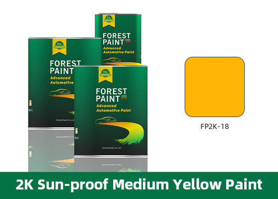 Sunproof Acrylic Enamel Automotive Paint 2K Medium Yellow Car Paint